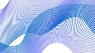 Mavi ve beyaz soyut arkaplan, kalın çizgi sanat dalgası vektör duvar kağıdı
