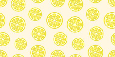 Limon dilimli vektör duvar kâğıdı, arkaplanı turunçgil dilimleri ile kusursuz tekrarla