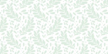 Açık yeşil yaprak arkaplanı, vektör deseni pürüzsüz tekrarlayan doku