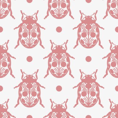 Uğurböceği eli çizilmiş böcek desenleri, tekrarlanmayan arka gorund, halk, duvar kağıdı veya kumaş deseni için böcek çizimleriyle eski model esinlenmiş..