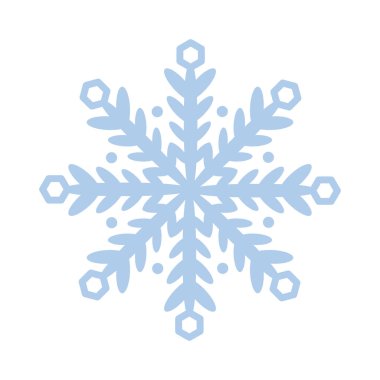 Sevimli tek kar tanesi vektör klipsi sanat, el çizimi kar çizimi, kış tatili dekorasyon elementi