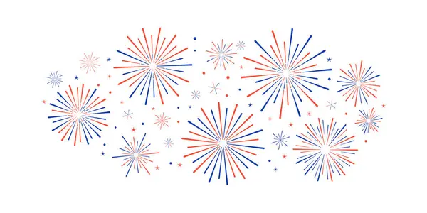 Dekoratif havai fişek patlama vektör klipsi sanat izole, bayram tasarım elementi