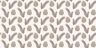 Çam kozalağı pürüzsüz tekrar örüntüsü, vektör duvar kağıdı