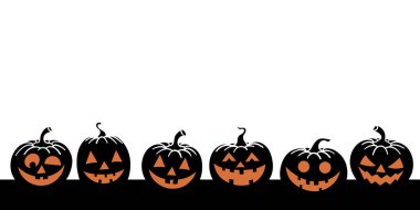 Cadılar Bayramı balkabağı afişi, sevimli el çizimi elementler, vektör arkaplan tasarımı