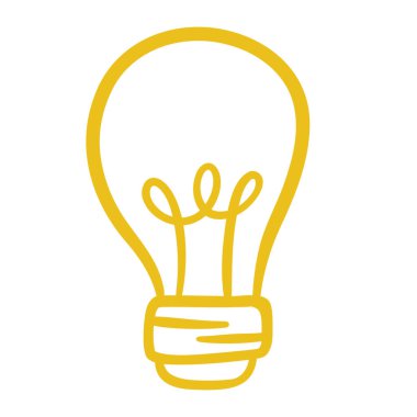 Ampul eli çizilmiş karalama ögesi