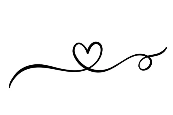 Kalp çizgisi sanat dekoratif unsuru, zarif, sevgililer günü afişi tasarımı