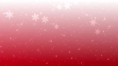 Kırmızı beyaz kar kış animasyonu, soyut Noel bayramı arkaplanı