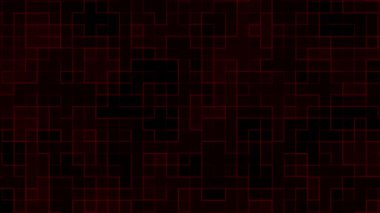 Kırmızı siyah soyut dijital kare mozaik arkaplan canlandırması