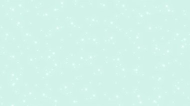 Tatlı yüzen yıldızlar veya nane yeşili pastel arkaplan animasyonu
