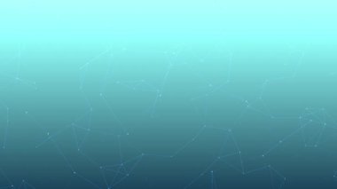 Açık mavi soyut yüzen bağlantı ağı çokgen geometrik bağlar ağ çizgisi hareketli grafik arkaplan animasyonunu şekillendirir