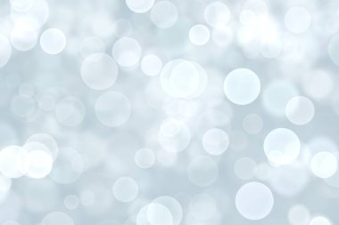 Güzel mavi gökyüzü bokeh illüstrasyon, yumuşak zarif beyaz daireler arka plan tasarımı