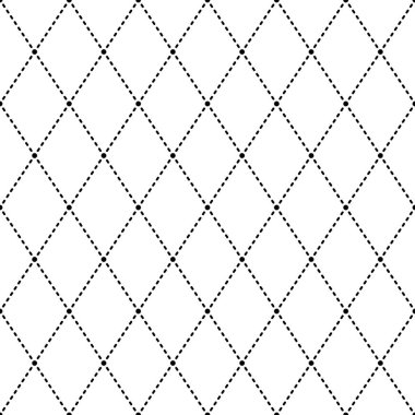 Modern minimalist siyah ve beyaz retro argyle harlequin şeffaf dikişsiz elmas çizgileri vektör deseni tasarımı
