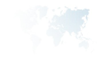 Dünya haritası animasyonu açık mavi ve beyaz gradyan işlemleri dünyayı, haber şablonu tasarımını, iş sunumunu küresel konsepti ortaya çıkardı
