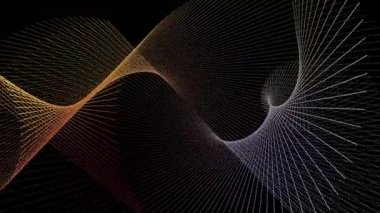 Cool modern 3D sanatsal karanlık dalga animasyon canlandırıcı, modaya uygun gelecekçi soyut arkaplan