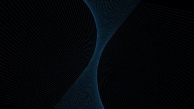 3D siyah ve mavi fütüristik dalga animasyon görsel efekti, kusursuz döngü sunumu arka plan