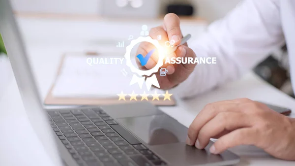 Quality Assurance Service Garantie Standard Internet Business Technology Konzept — Stockfoto