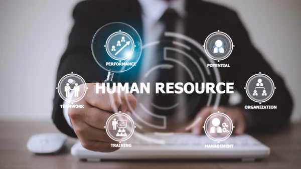 stock image Human Resources HR management Recruitment Employment Headhunting Concept.