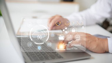 Cloud Computing Diyagramı Ağ veri depolama teknolojisi hizmeti