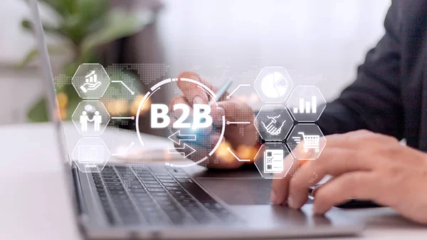 B2B Business Company Commercio Tecnologia Marketing Concept — Foto Stock