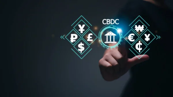 Cbdc Banco Central Concepto Moneda Digital —  Fotos de Stock