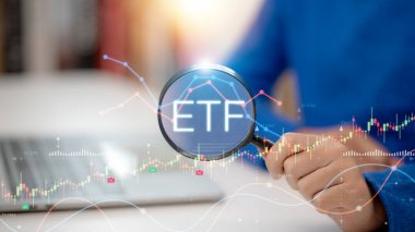 ETF borsa alım-satım fonu borsa yatırım finansal konsepti.