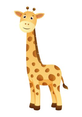 Giraffe . Cute isolated cartoon vector .