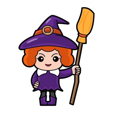 Cadılar Bayramı çizgi film karakteri. Vektör .