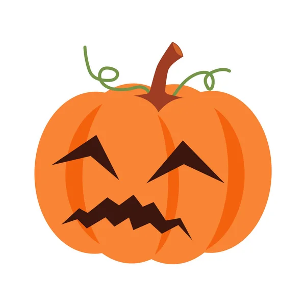 Halloween Pumpkin Facial Expression Vector — Stock Vector