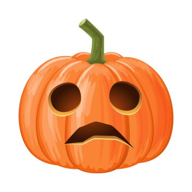 Cadılar Bayramı balkabağı. Jack o'lantern . İzole edilmiş beyaz arka plan. Vektör .