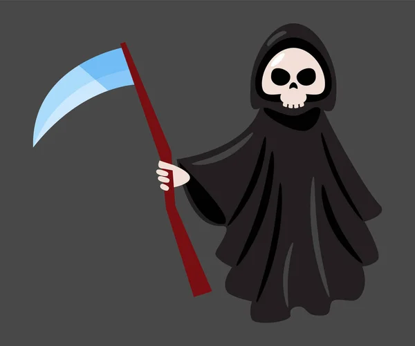 Grim Reaper Halloween Cartoon Characters Vector — Stock Vector