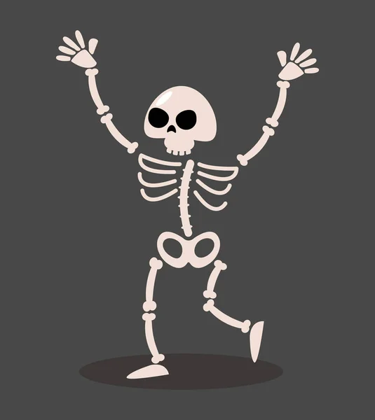 Skelettspöke Halloween Seriefigurer Vektor — Stock vektor