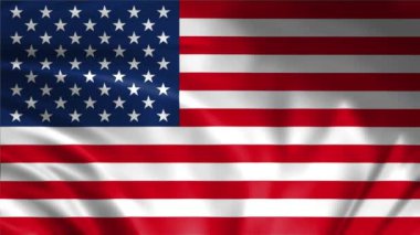 Amerika Birleşik Devletleri bayrağı arka planda canlılık sallıyor. Amerikan ulusal etkinliği, Bağımsızlık Günü, selamlama