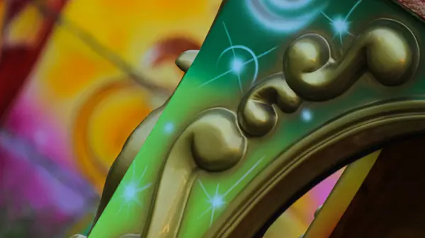 Karnaval Gezisi Çerçevesinin Dekoratif Detayları Girdap Fuarı Sanatı Yakın Çekimi