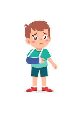 Küçük çocuk kaza geçirdi ve kemiği kırıldı.