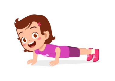 Küçük çocuk spor yapıyor, adı şınav.