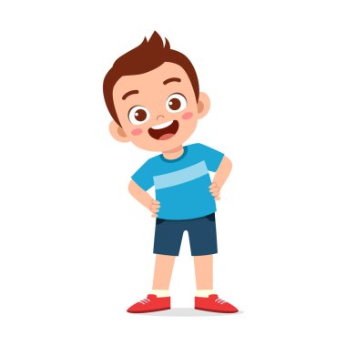 Küçük çocuk antrenmandan önce biraz esneme hareketleri yapıyor.