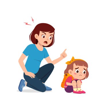 Anne sınavda başarısız olduğu için çocuğa kızgın.