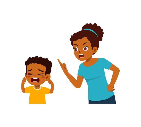 Parent With Kid Child Cry Illustration Stock Illustration - Download Image  Now - Anger, Mother, Shouting - iStock