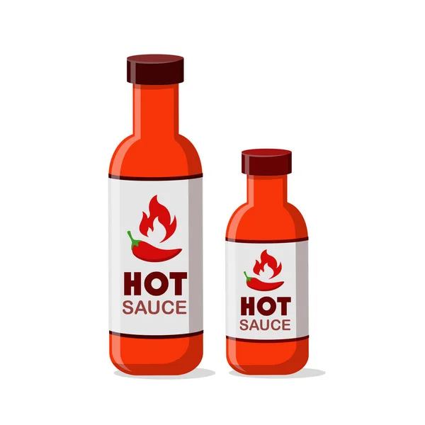 Bottle Red Hot Sauce Good Quality Good Color — стоковый вектор