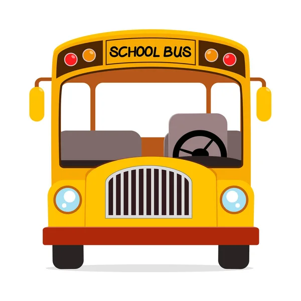 Bus Sekolah Kuning Dengan Kualitas Dan Kondisi Yang Baik - Stok Vektor
