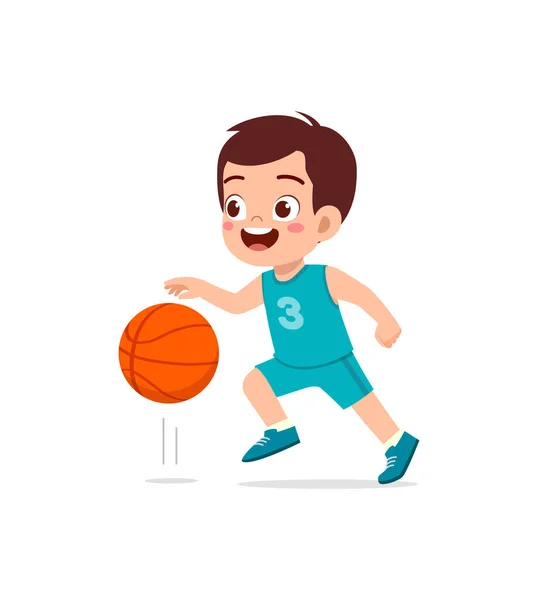 vector de dibujos animados de icono de chica de baloncesto. niño feliz  14382039 Vector en Vecteezy