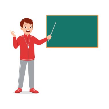 Mutlu genç beden eğitimi öğretmeni yönetim kuruluyla açıklıyor.