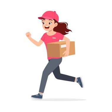 Genç teslimatçı kadın paketi alıp kaçtı.