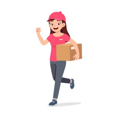 Genç teslimatçı kadın paketi alıp kaçtı.