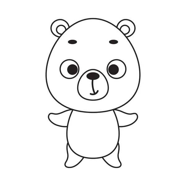 彩色页面可爱的小熊 给孩子们配色的书学龄前儿童和有可爱动物的幼儿的教育活动 矢量存量说明 — 图库矢量图片