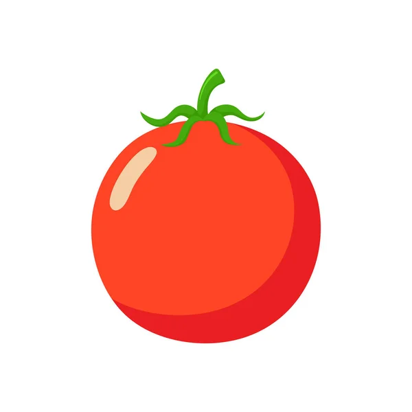 面白い漫画のトマト かわいい野菜でした 白い背景に隔離されたベクトル食品イラスト — ストックベクタ