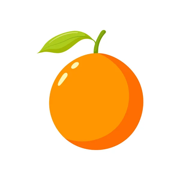 おかしい漫画オレンジ かわいいフルーツ 白い背景に隔離されたベクトル食品イラスト — ストックベクタ