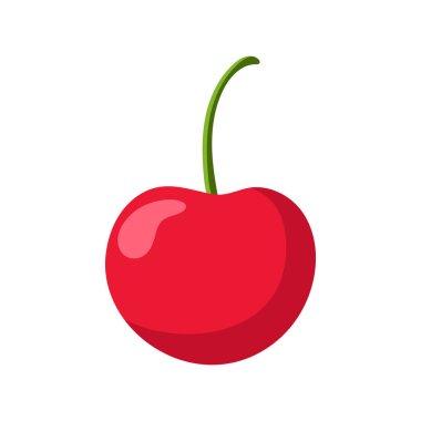 Komik karikatür kirazı. Tatlı böğürtlen. Beyaz arkaplanda izole edilmiş vektör gıda illüstrasyonu.