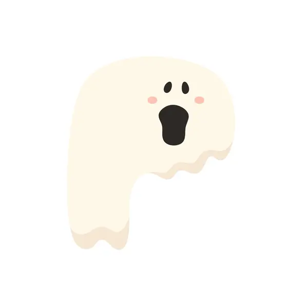 Lindo Alfabeto Halloween Letra Personaje Fantasma Cartas Decorativas Para Niños — Vector de stock