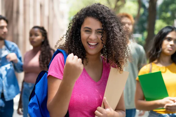 Successful Latin American Female Student Group Caucasian African American Young — ストック写真
